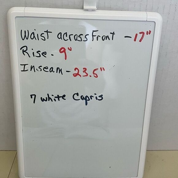 7 For All Mankind Womens 12 Capris White Rhinestones Distressed Pockets Stretch - Picture 15 of 15